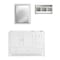 Alaterre Furniture Williamsburg 3pc Wooden Bthrm Vanity Set - 48-in. L Vanity, 30-in. L Mirror, 25-in. Wall Shelf, Wht AVAN4800WHBB - alternate 1